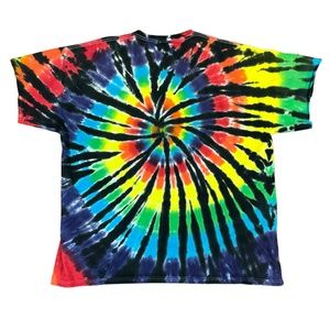 Psychedelic Vintage Multicolor T-shirts Size 2XL
